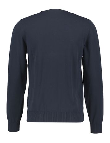 Donkerblauwe trui met ronde hals Altobello 