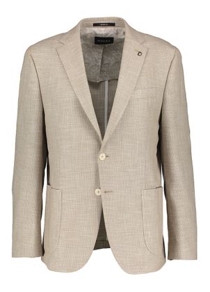 Digel Zandkleurige blazer modern fit in motief Sakko