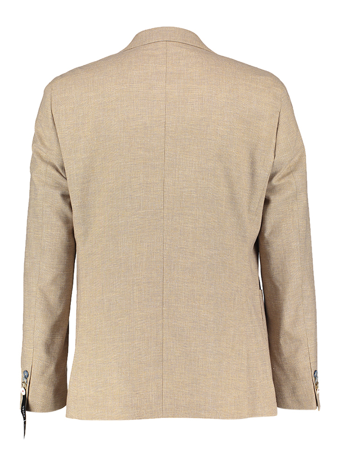 Beige blazer met een fijne ruitmotief Sado Edward Digel