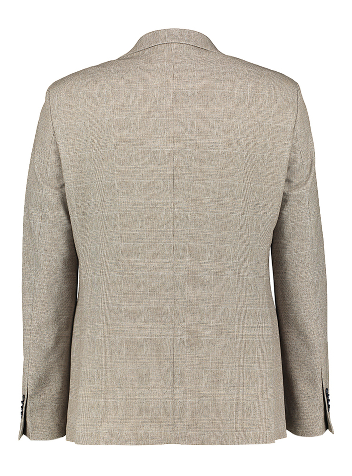 Lichtbruine geruite kostuumblazer Mario Benvenuto