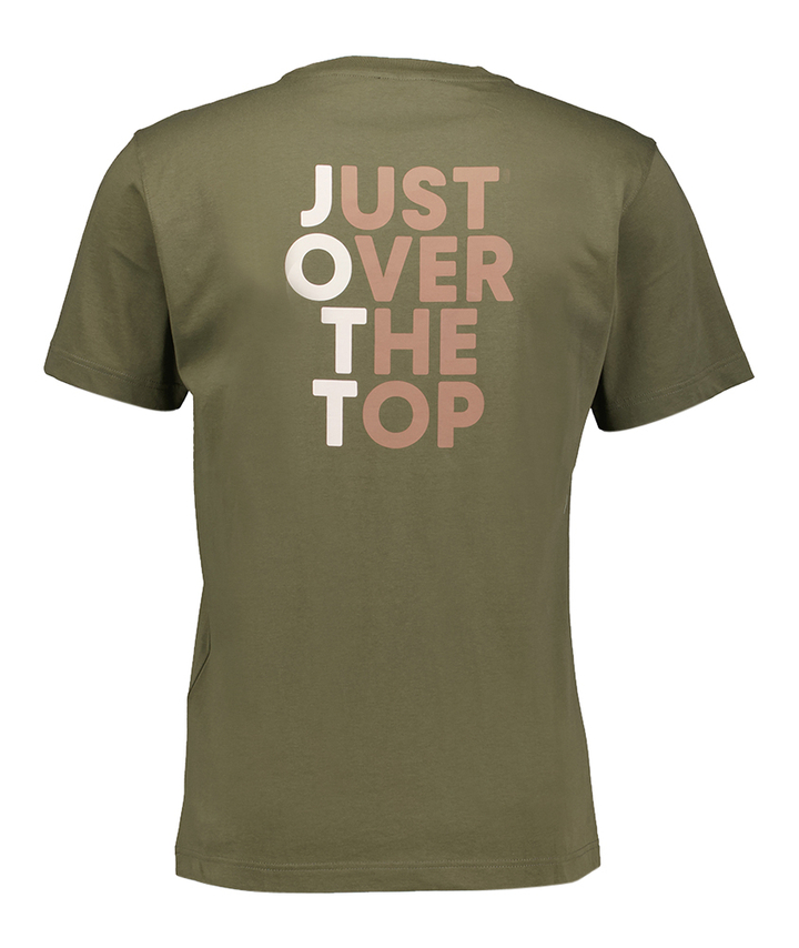 Kaki katoenen t-shirt met ronde hals en korte mouwen Pedro Bear Jott