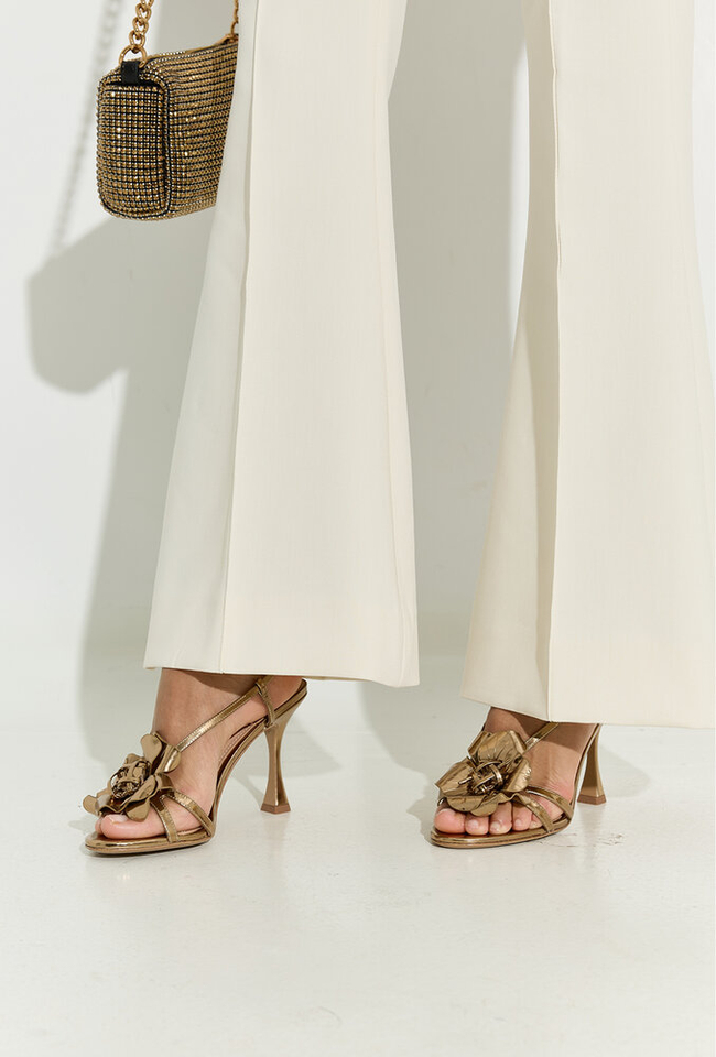 Gouden sandalen met hak Oro Lola Cruz