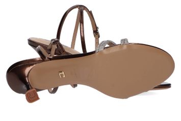 Marron sandalen met hak en strass lola Cruz 