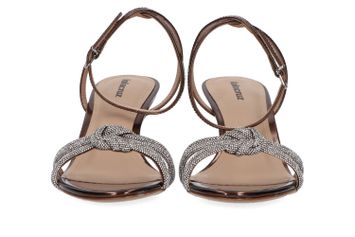 Marron sandalen met hak en strass lola Cruz 