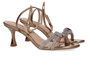 Gouden sandalen met strass Oro Lola Cruz 