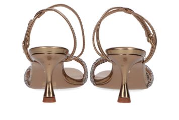 Gouden sandalen met strass Oro Lola Cruz 