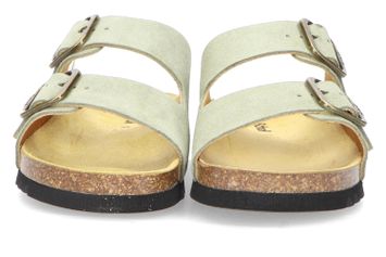 Kaki instappers in velours Josephine Scholl