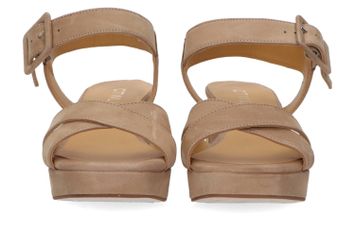 Taupe sandalen met blokhak Amouche Catwalk