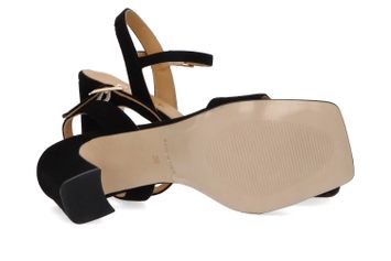 Zwarte velvet sandalen met hak Ania Catwalk 