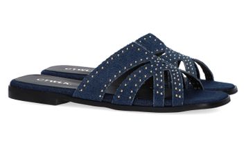 Jeansblauwe sandalen Vlinder Catwalk 
