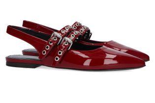 Kennel + Schmenger Burgundy red ballerina's in lak