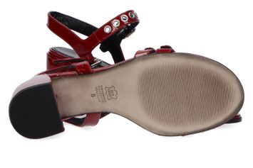 Rode sandalen met hak en studs Kennel+Schmenger 