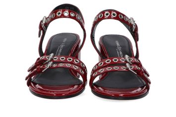 Rode sandalen met hak en studs Kennel+Schmenger 