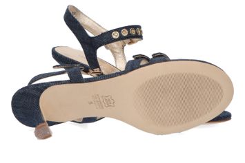 Blauwe jeans sandalen met trechterhak Kennel+Schmenger 