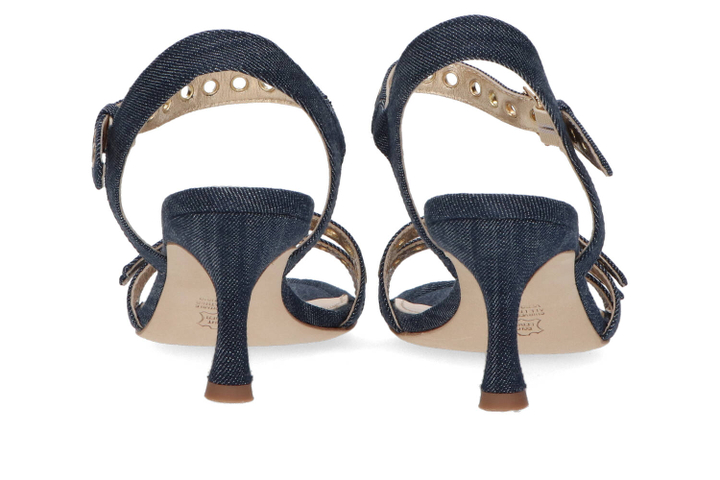 Blauwe jeans sandalen met trechterhak Kennel+Schmenger