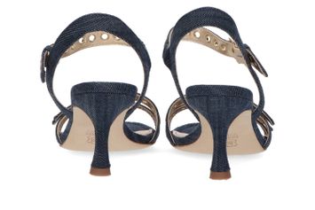 Blauwe jeans sandalen met trechterhak Kennel+Schmenger 