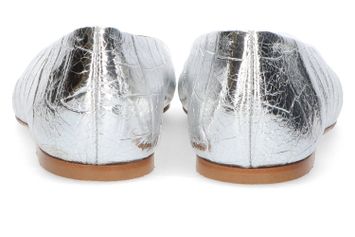 Zilverkleurige metallic ballerina's Bilbao Odare