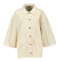 Ivoorkleurige oversized katoenen jas met knopen en driekwart mouwen Rue de Tokyo