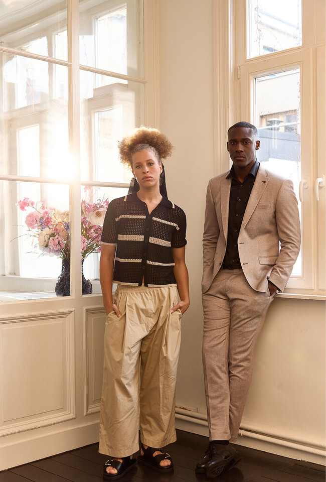 Beige 7/8 broek met elastiek Rue De Tokyo