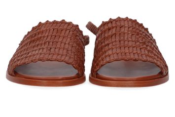 Cognac kleurige sandalen Hope Lizard Allan K