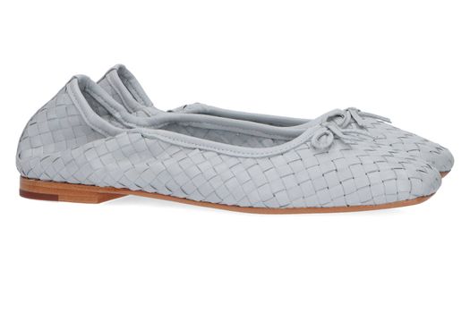 Lichtblauwe geweven ballerina's Nola Allan K