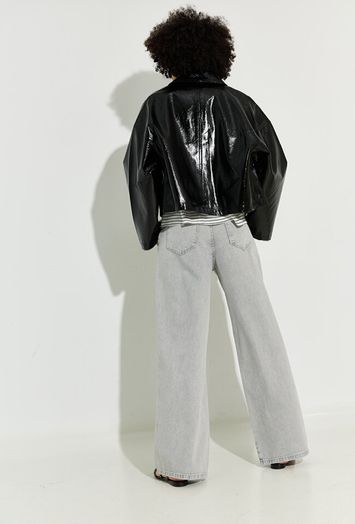 Grijze wide leg jeans Homage 