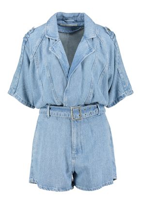 Homage Blauwe soepelvallende jeans jumpsuit