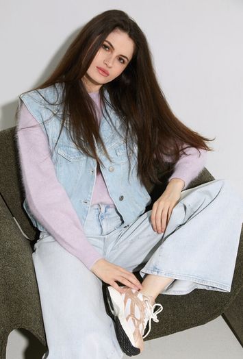 Lichtblauwe wide leg jeans Homage 