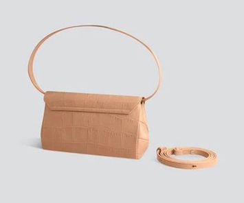 Cappucino croco handtas Ikon Kaai 