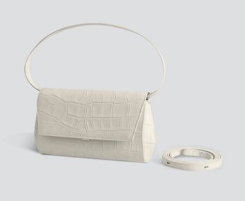 Chalck white croco clutch Ikon Kaai 