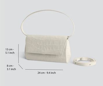 Chalck white croco clutch Ikon Kaai 