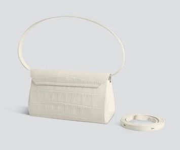 Chalck white croco clutch Ikon Kaai 