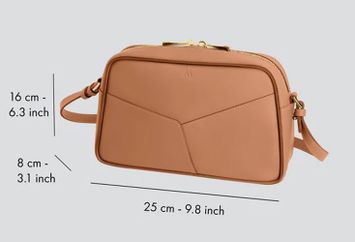 Almond Brown schoudertas Mini Bowler Kaai 