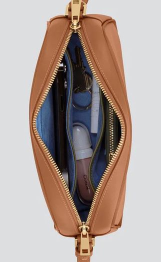 Almond Brown schoudertas Mini Bowler Kaai 