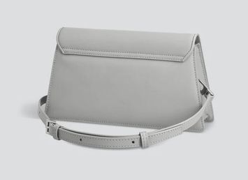 Lichtgrijze handtas met ketting Mini Arch Kaai 