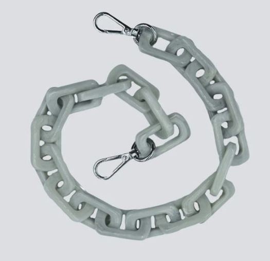 Lichtgrijze handtas met ketting Mini Arch Kaai