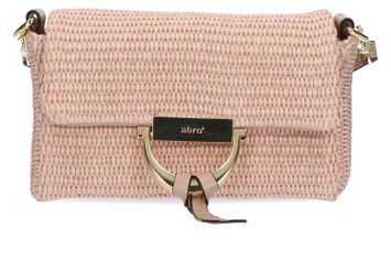 Rosa/gold geweven handtas Abro 
