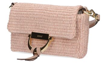 Rosa/gold geweven handtas Abro 