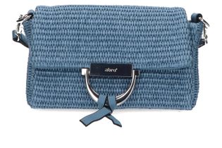 Abro Light blue/nickel geweven handtas