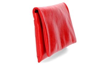 Roodkleurige glanzende clutch Abro