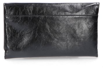 Zwarte glanzende clutch Abro