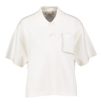 Witte pull met parel detail Liu Jo 