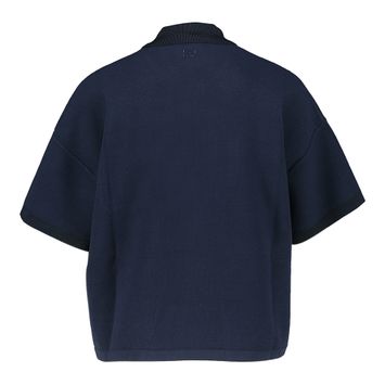 Donkerblauwe T-shirt met pareldetail Liu Jo 