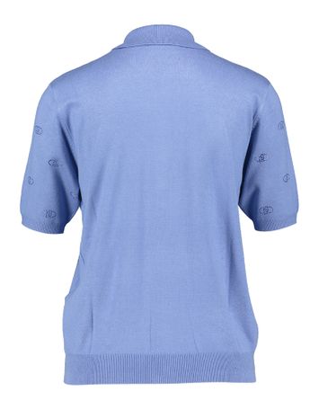 Blauwe trui met merklogo Liu Jo 