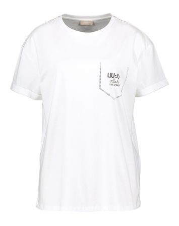 Witte t-shirt met strass Liu Jo