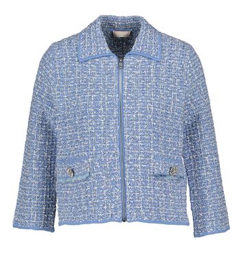 Blauw vestje in bouclé Liu Jo
