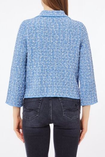 Blauw vestje in bouclé Liu Jo