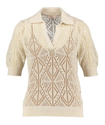 Beige gehaakte trui met ondertop Liu Jo 
