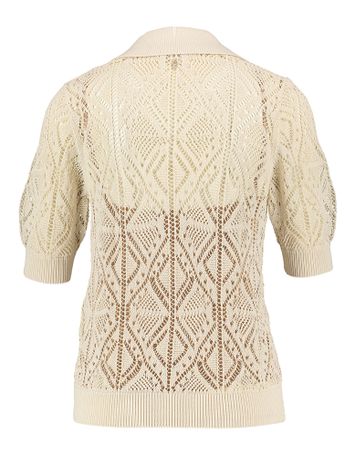 Beige gehaakte trui met ondertop Liu Jo 
