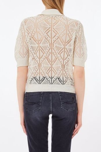 Beige gehaakte trui met ondertop Liu Jo 